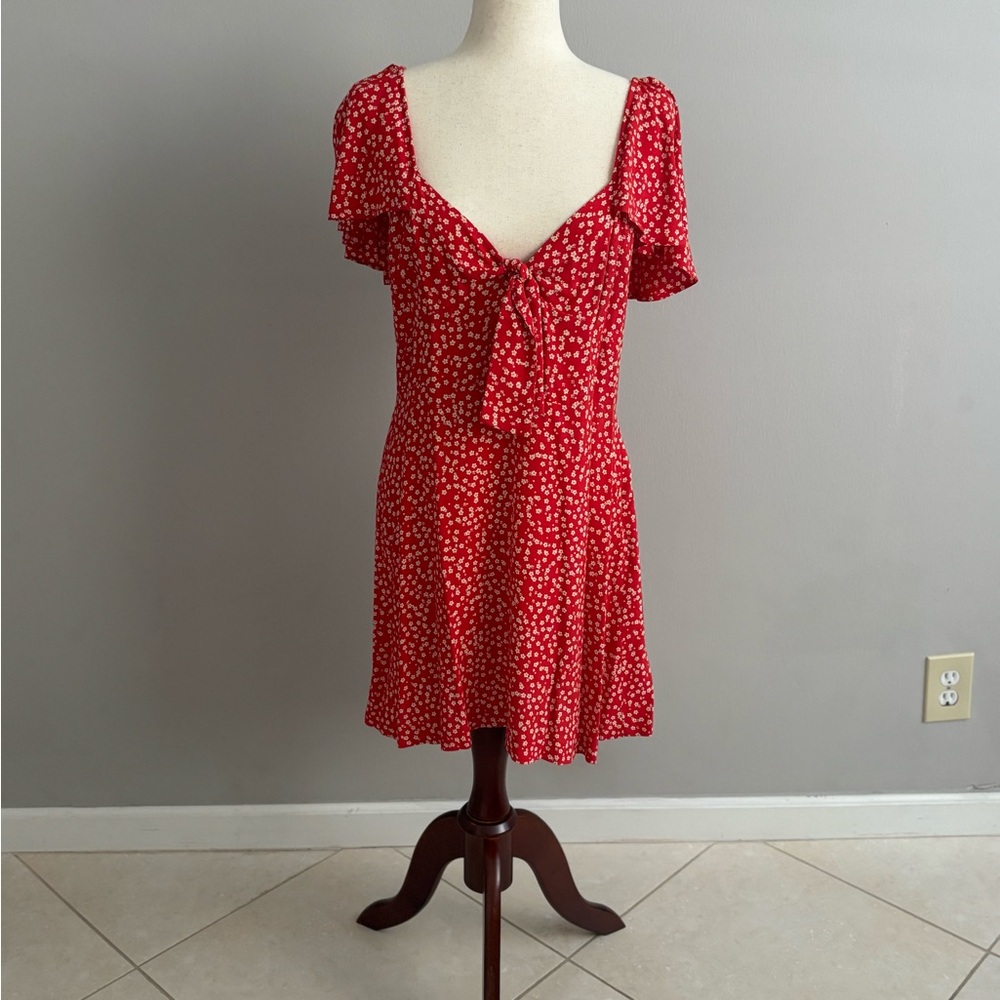 Zara Red and White Mini Dress